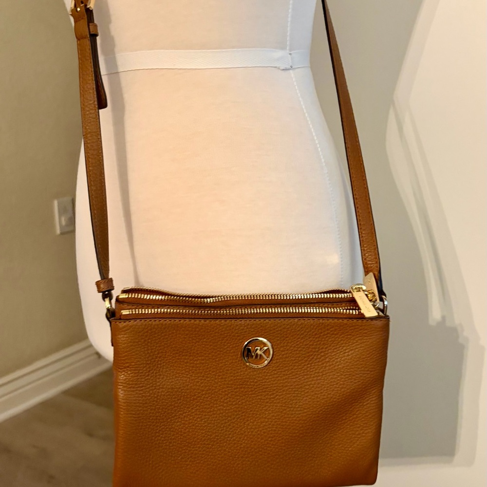 Michael Kors Brown Fulton Crossbody Bag - Like New